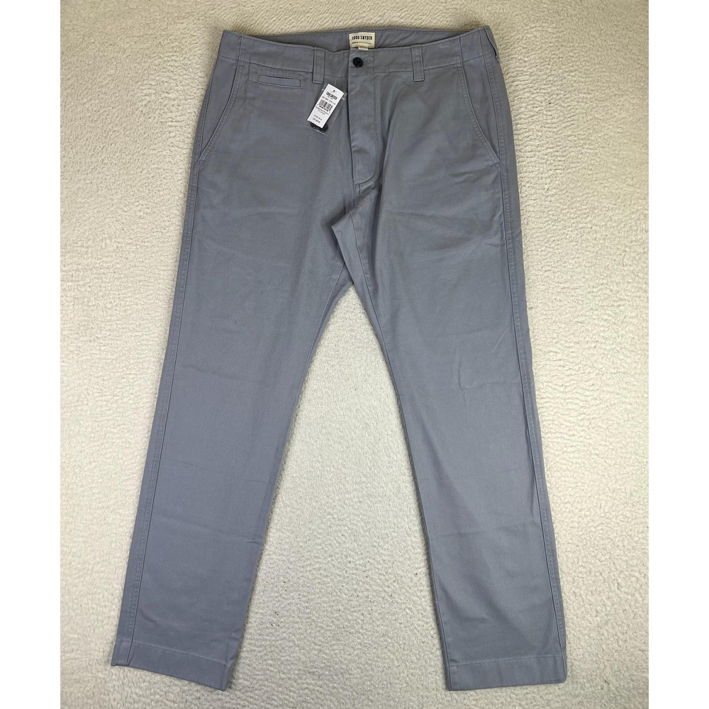 Todd Snyder Pants Mens 34x32 Gray Straight Fit Cotton Chino Casual Office NEW